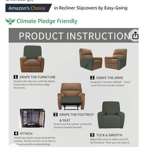 Recliner chair cover